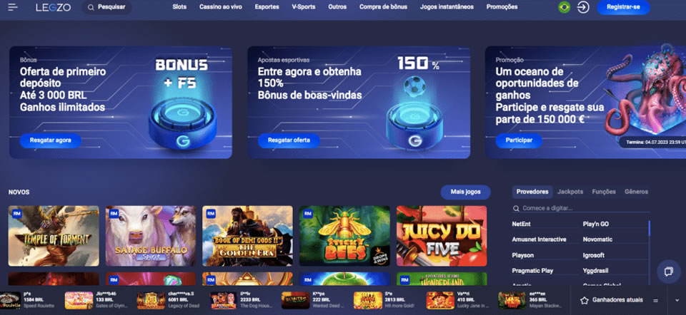 A marca de jogos de azar líder e conhecida no mercado de jogos de azar brasileiro